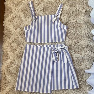 Baby Blue Striped Set